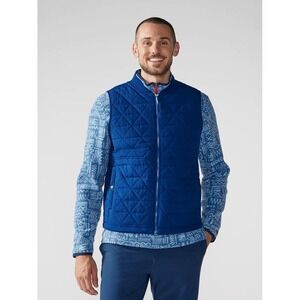 Chubbies Men's Blue The Easy Going Quilted Vest Jacket XL NEW